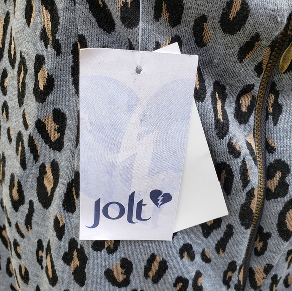 NEW Jolt Gray Cheetah adjustable Strap Dress - Picture 7 of 12